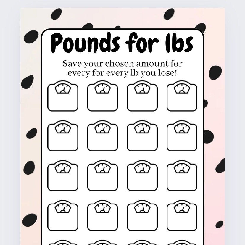 Pounds for lbs Savings Tracker, cash Stuffing, Budgeting, A6 binder, Save money, Envelope method, Budget, Challenge, Weight Loss