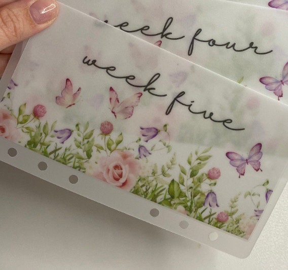 Individual Butterfly designs A6 VELLUM Wallet, Personalised with your choice of wording, Cash Stuffing