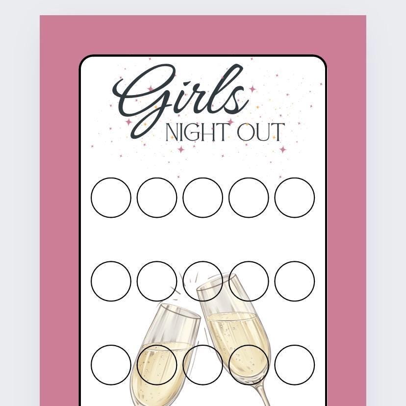 Girls night out Savings Tracker and wallet, cash Stuffing, Budgeting, A6 binder, Save money, Envelope method, Budget, Challenge