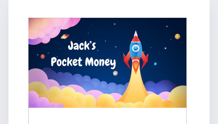 Pocket money vellum Wallet, Cash Stuffing, Budgeting