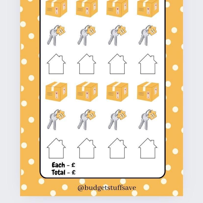 Moving House Savings Tracker, cash Stuffing, Budgeting, A6 binder, Save money, Envelope method, Budget, Challenge
