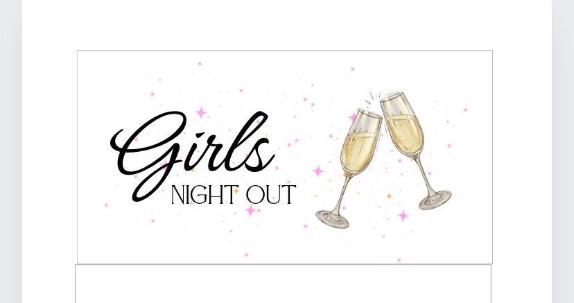 Girls night out Savings Tracker and wallet, cash Stuffing, Budgeting, A6 binder, Save money, Envelope method, Budget, Challenge