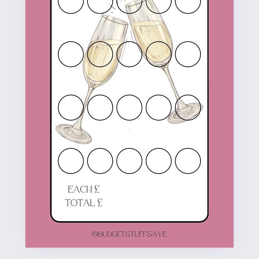 Girls night out Savings Tracker and wallet, cash Stuffing, Budgeting, A6 binder, Save money, Envelope method, Budget, Challenge