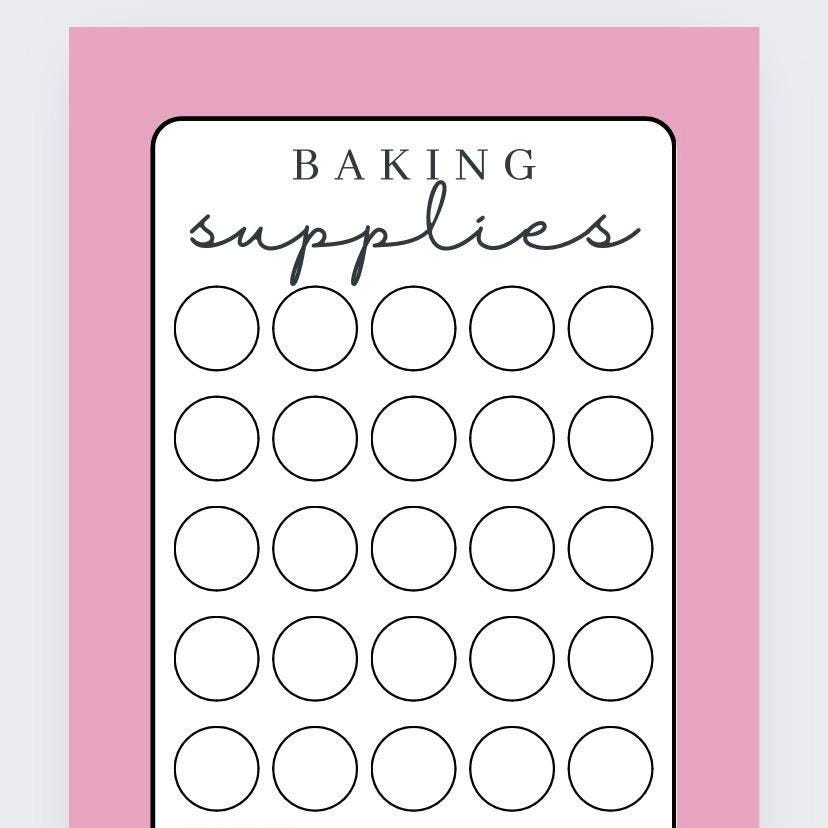 Baking supplies Savings Tracker and wallet, cash Stuffing, Budgeting, A6 binder, Save money, Envelope method, Budget, Challenge