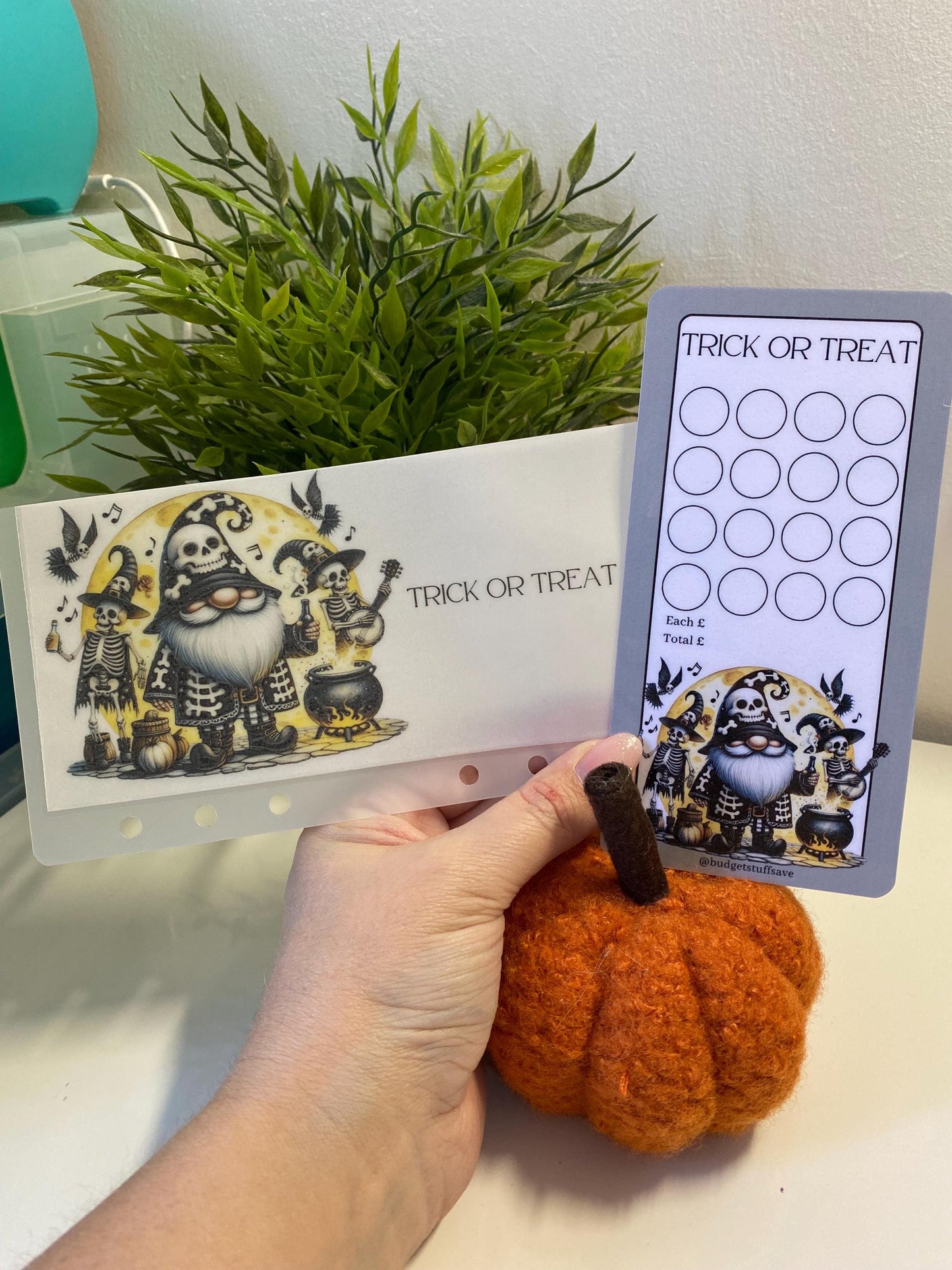 Trick or Treat Vellum Wallet and tracker for Cash Stuffing, Budgeting, Wallets, Save, Cash, Organise