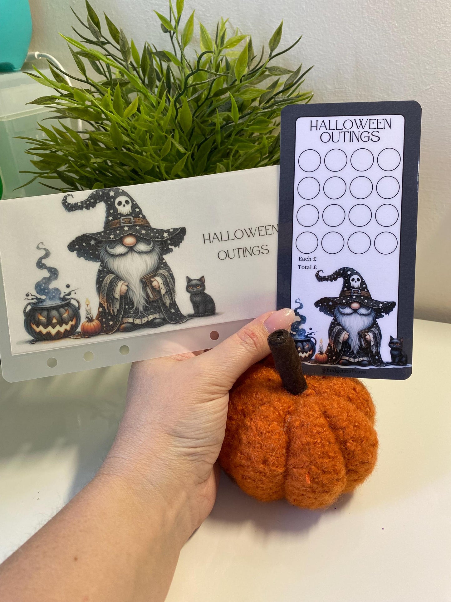 Halloween Outings Vellum Wallet and tracker for Cash Stuffing, Budgeting, Wallets, Save, Cash, Organise