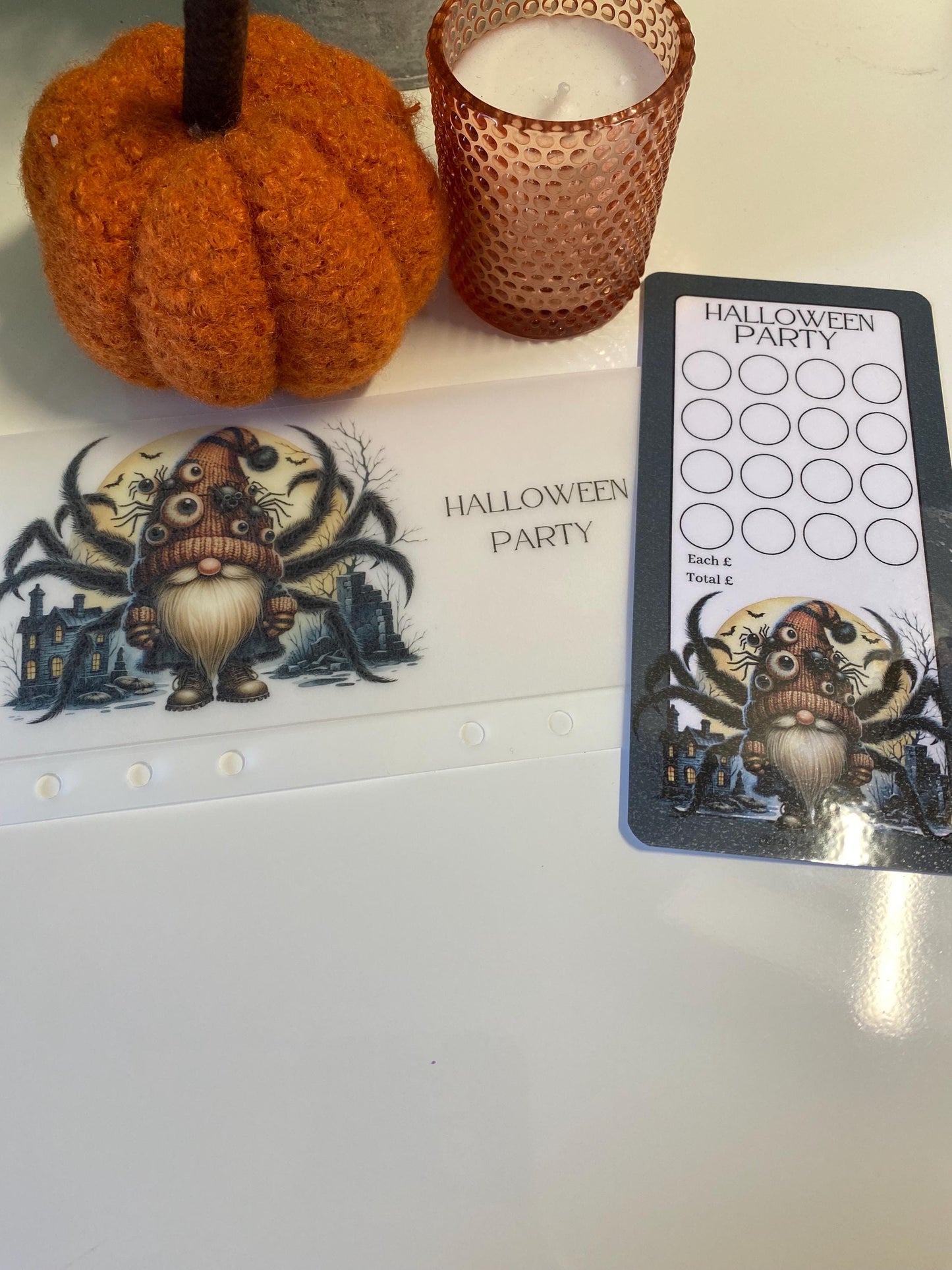 Halloween Party Vellum Wallet and tracker for Cash Stuffing, Budgeting, Wallets, Save, Cash, Organise