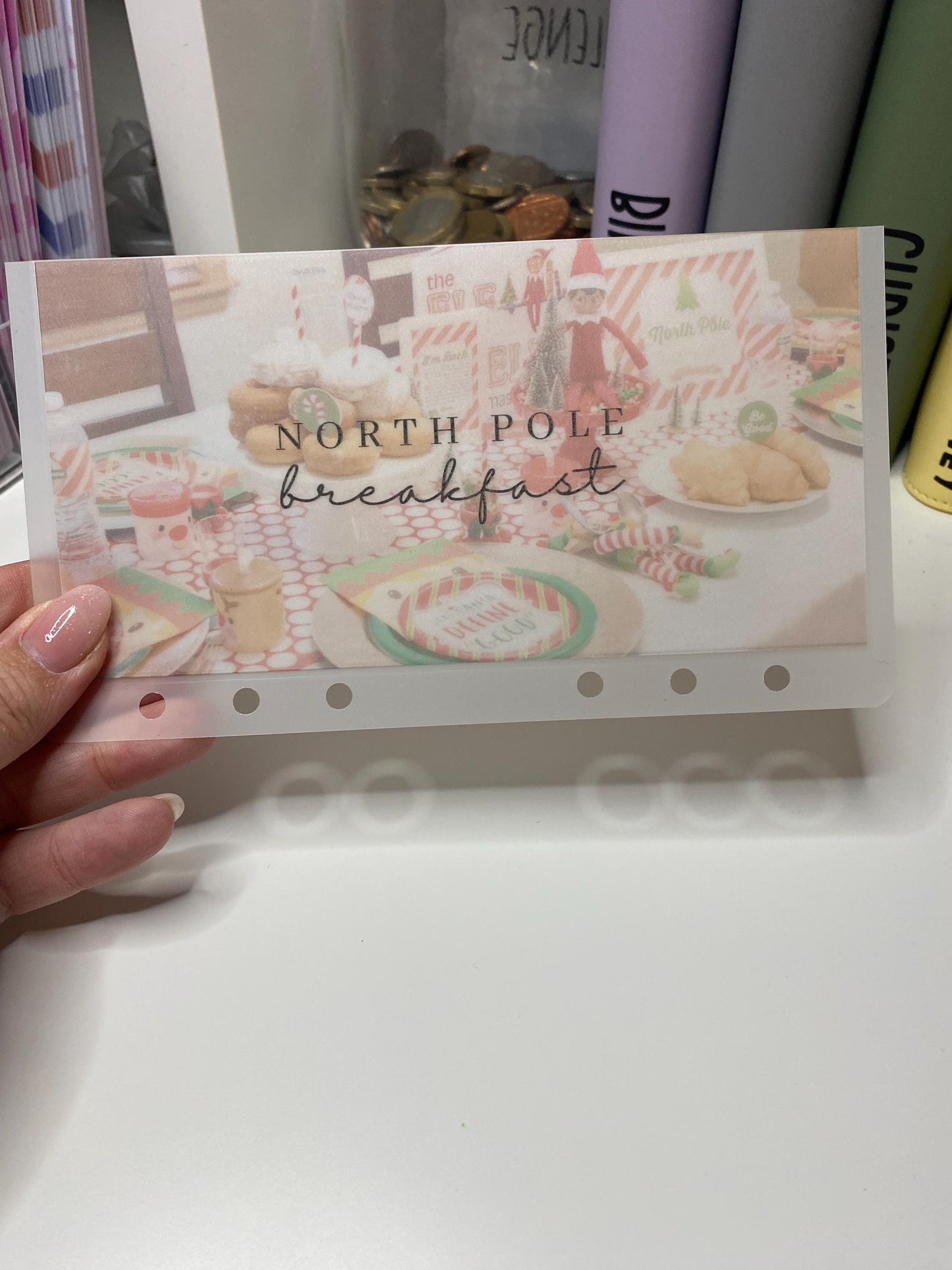 North Pole Breakfast Vellum Wallets for Cash Stuffing, Budgeting, Wallets, Save, Cash, Organise