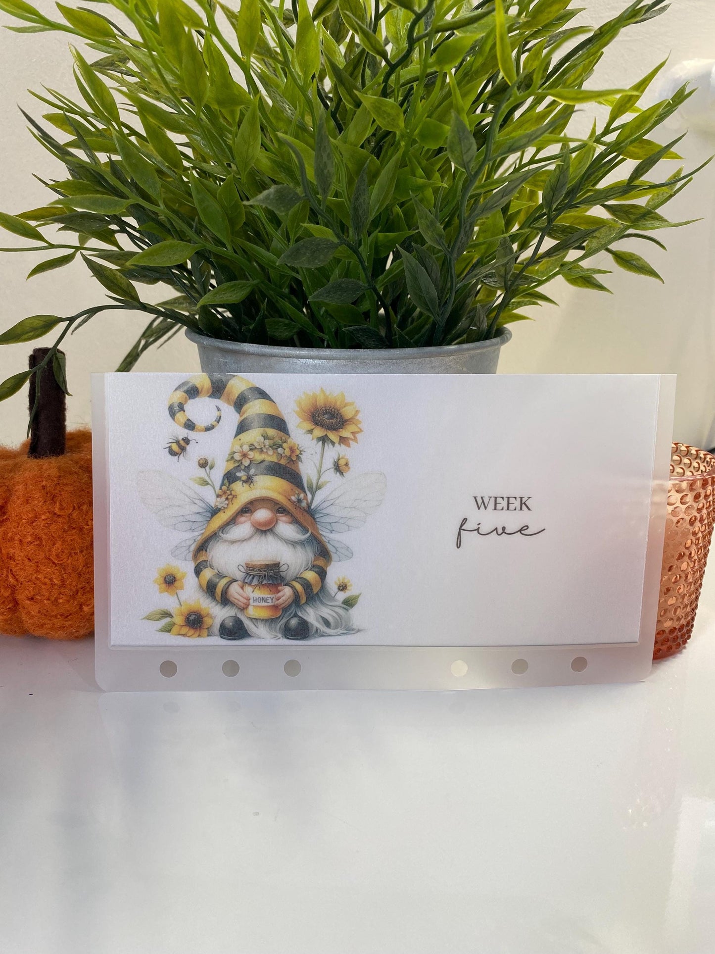 Week 1-5 Bumble Bee Vellum Wallets, weekly/monthly cash stuffing