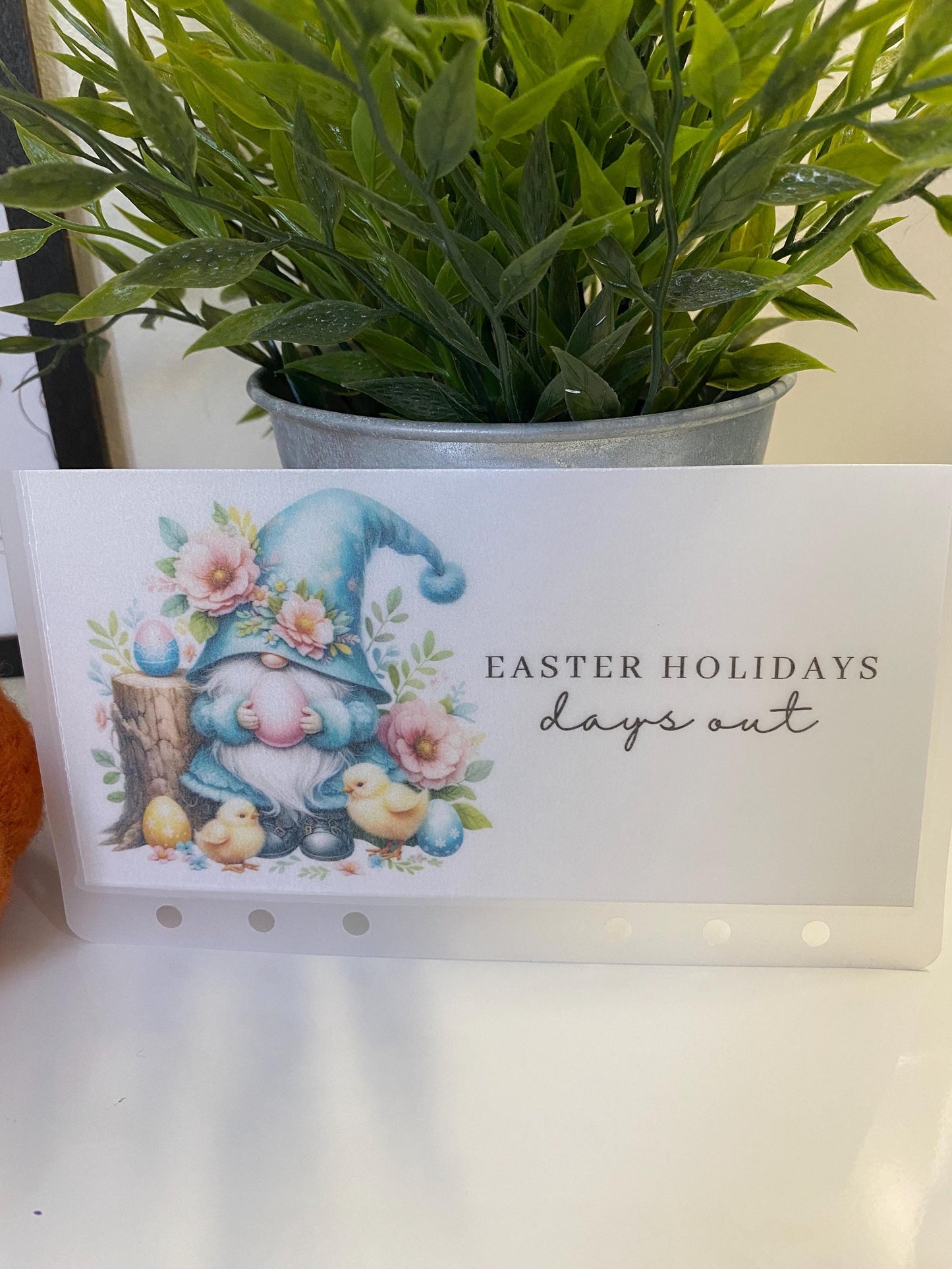 A6 Personalised Easter Gonk trackers and Vellum Wallets for Cash Stuffing, Budgeting, Wallets, Save, Cash, Organise