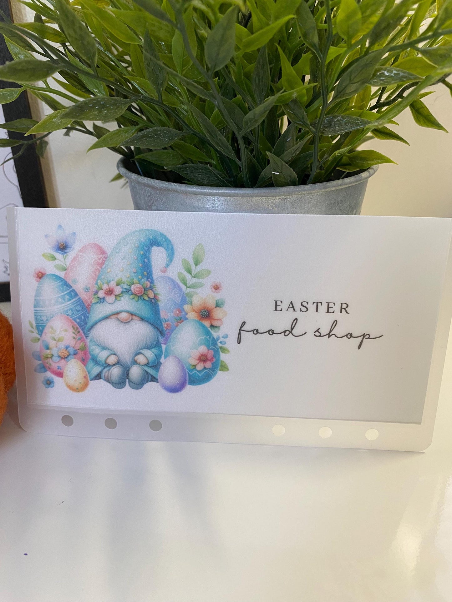 A6 Personalised Easter Gonk trackers and Vellum Wallets for Cash Stuffing, Budgeting, Wallets, Save, Cash, Organise