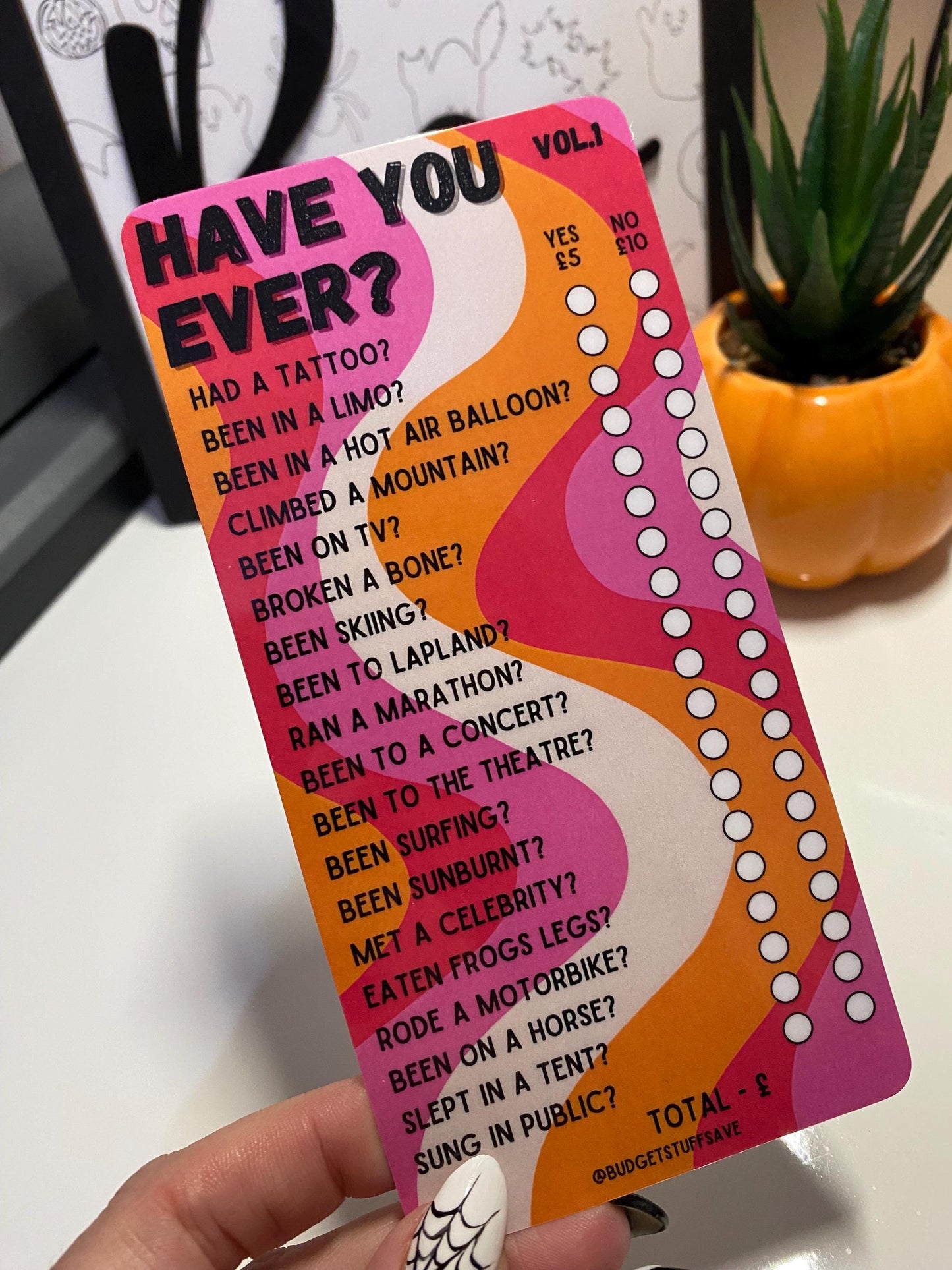Have you Ever? Vol. 1 Savings Tracker and wallet, cash Stuffing, Budgeting, A6 binder, Save money, Envelope method, Budget, Challenge