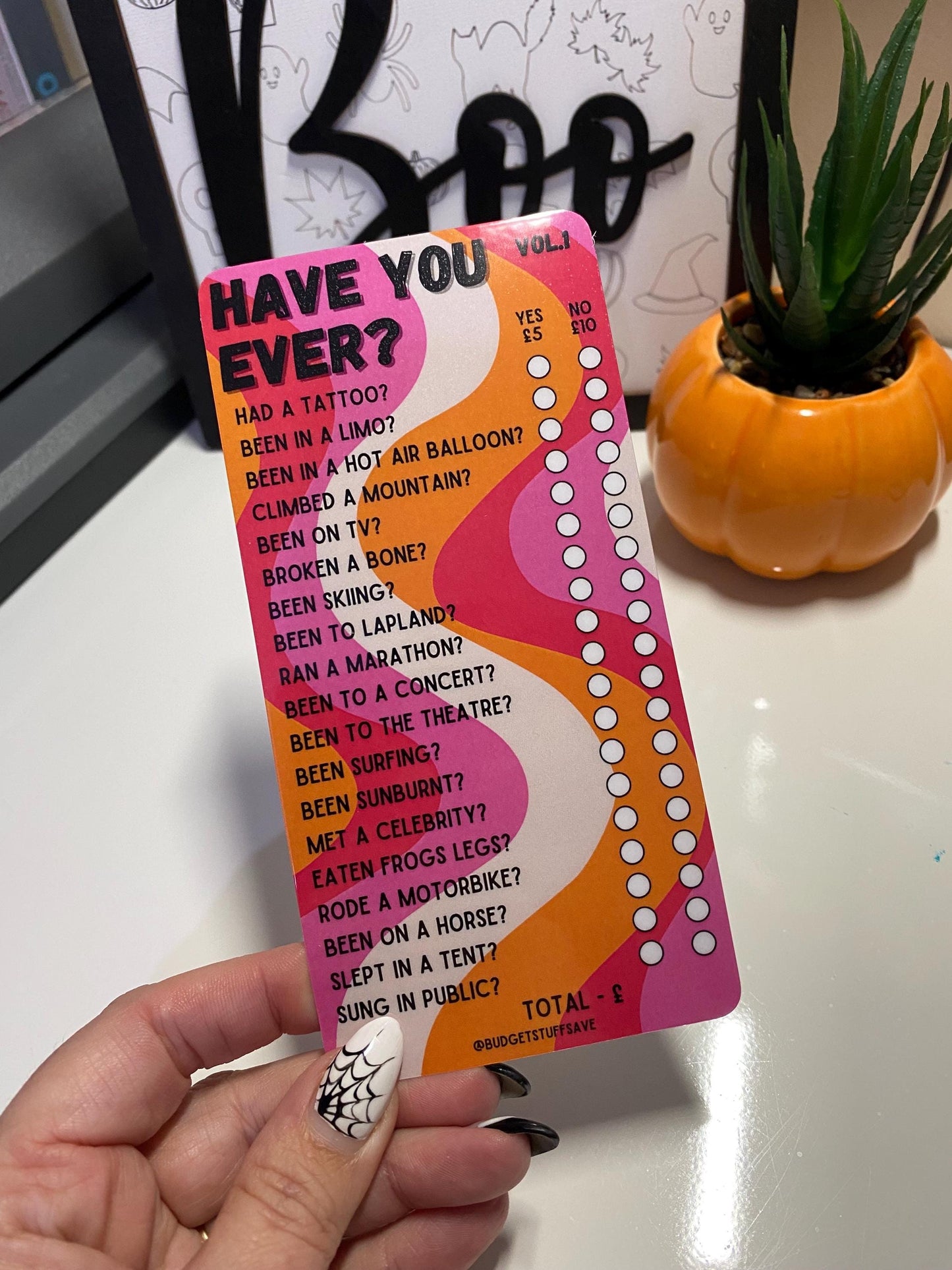 Have you Ever? Vol. 1 Savings Tracker and wallet, cash Stuffing, Budgeting, A6 binder, Save money, Envelope method, Budget, Challenge