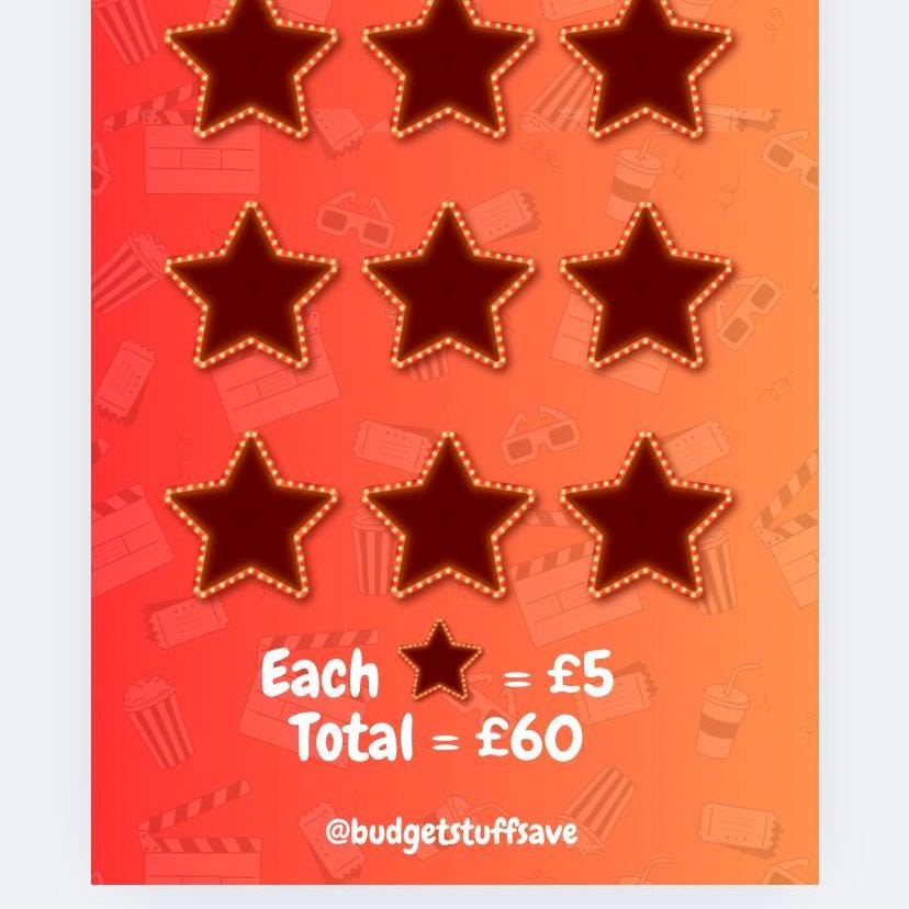 Cinema Savings Tracker and wallet, cash Stuffing, Budgeting, A6 binder, Save money, Envelope method, Budget, Challenge