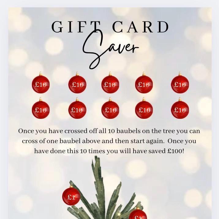 Gift Card Saver, Cristmas Savings Tracker, cash Stuffing, Budgeting, A6 binder, Save money, Envelope method, Budget, Challenge