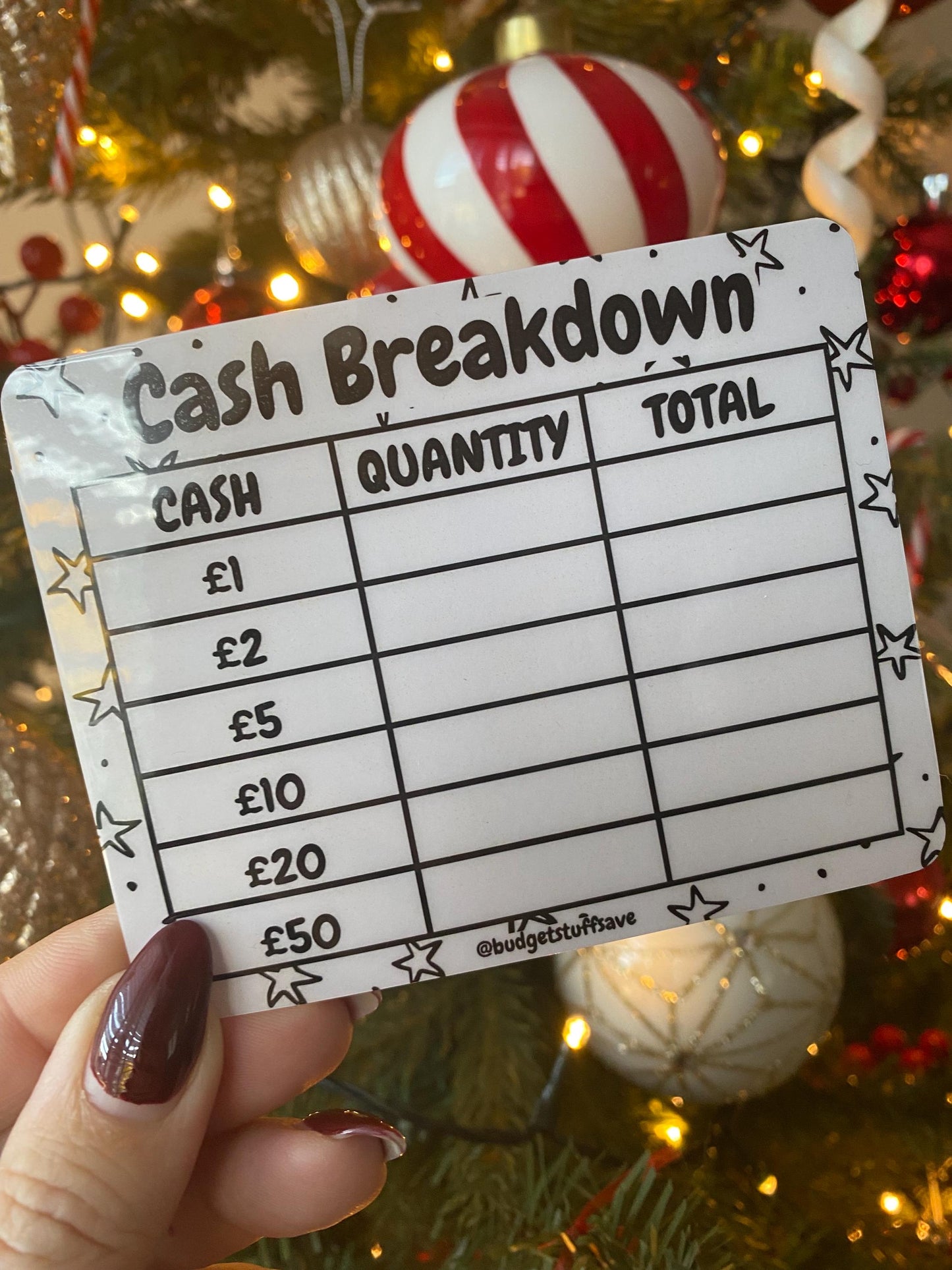 Cash Breakdown Tracker for Bank or Post Office, Cash Stuffing, Budgeting, Budget Binder, Tracker, Save, Money, Challenge