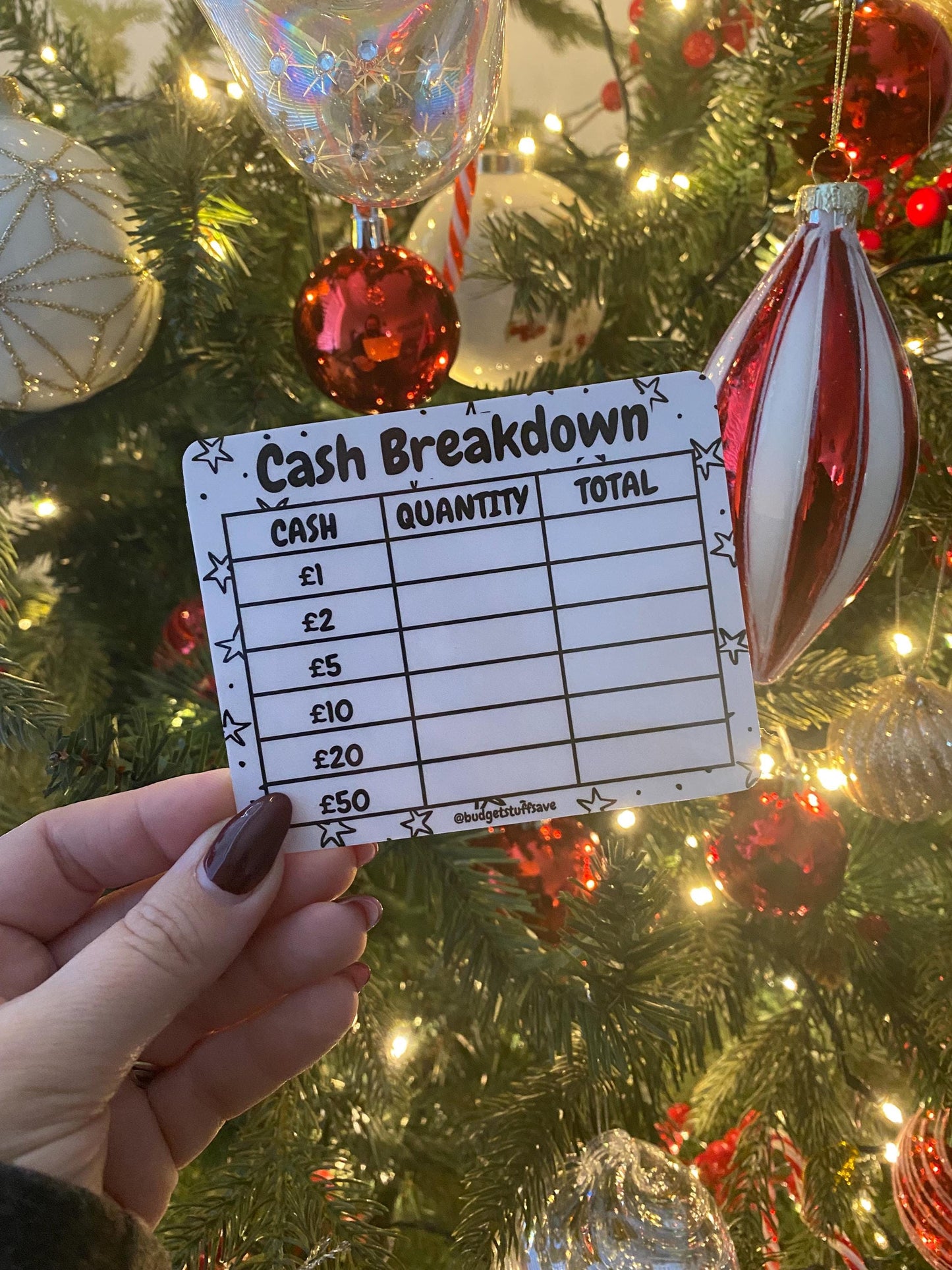 Cash Breakdown Tracker for Bank or Post Office, Cash Stuffing, Budgeting, Budget Binder, Tracker, Save, Money, Challenge