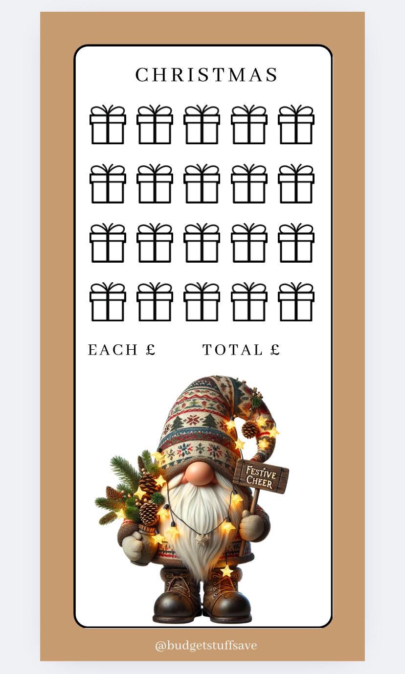 A6 Personalised Brown/Gold Gonk trackers and Vellum Wallets for Cash Stuffing, Budgeting, Wallets, Save, Cash, Organise