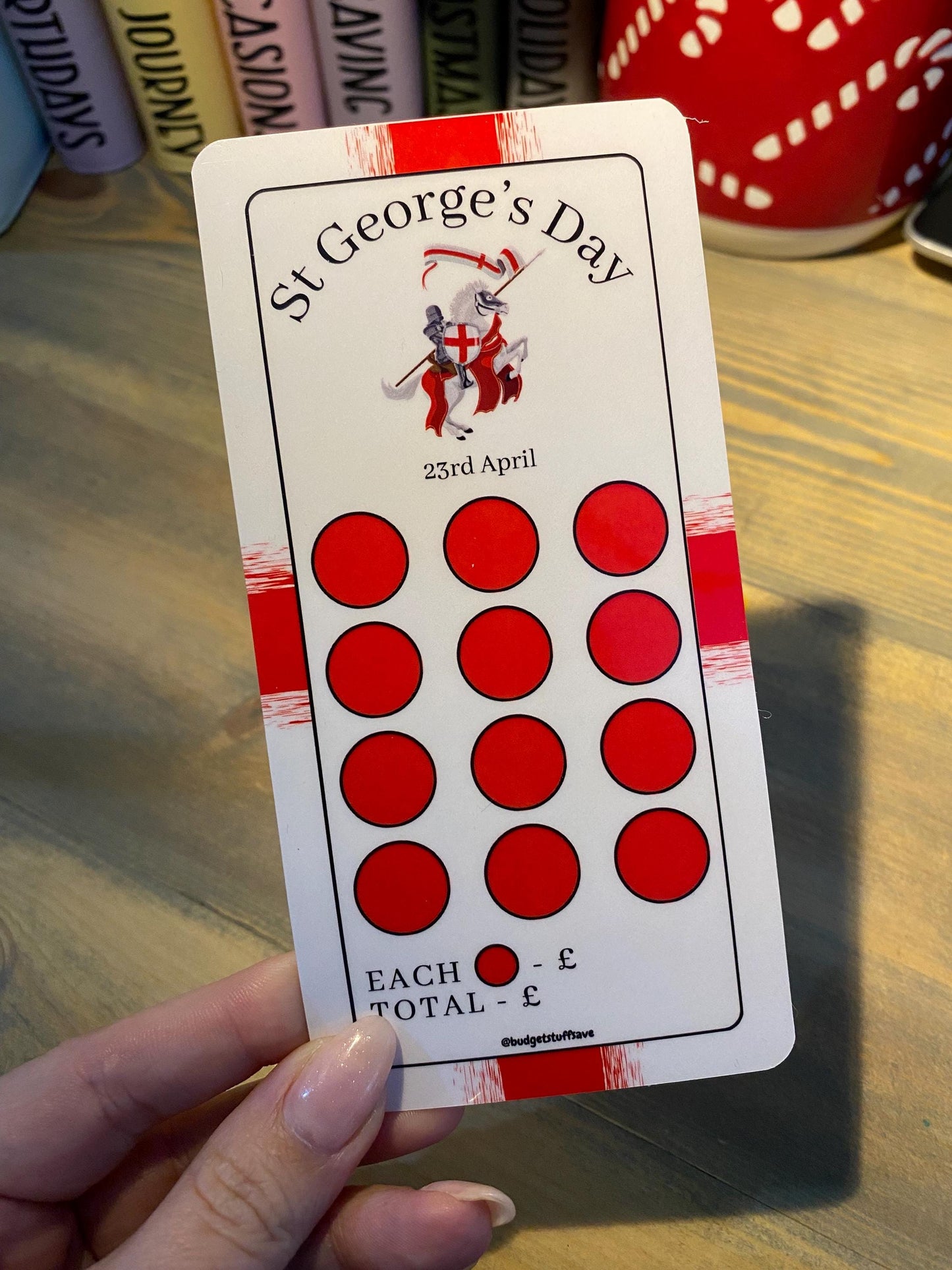 St George’s Day Tracker, Cash Stuffing, Budget Binder Trackers, Save Money, Cash Envelopes, Budgeting, Money Saver, Presents, Gifts