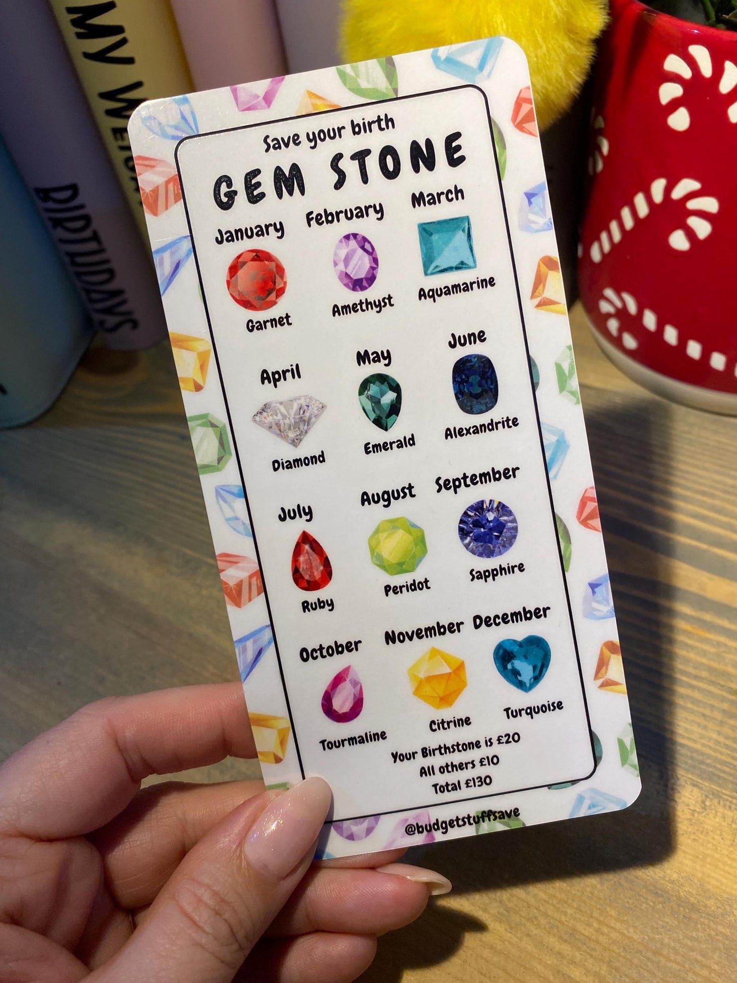 Birth Gemstone Saver, Cash Stuffing, Budget Binder Trackers, Save Money, Cash Envelopes, Budgeting, Money Saver, Presents, Gifts