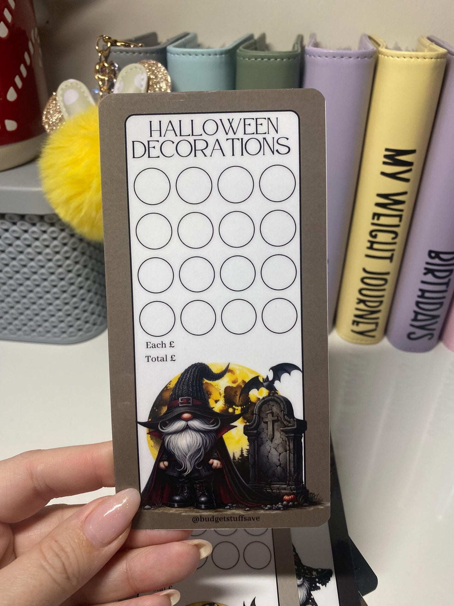 Halloween Gonk Collection, Trackers, Vellum Wallet and zip wallets, tracker for Cash Stuffing, Budgeting, Wallets, Save, Cash, Organise