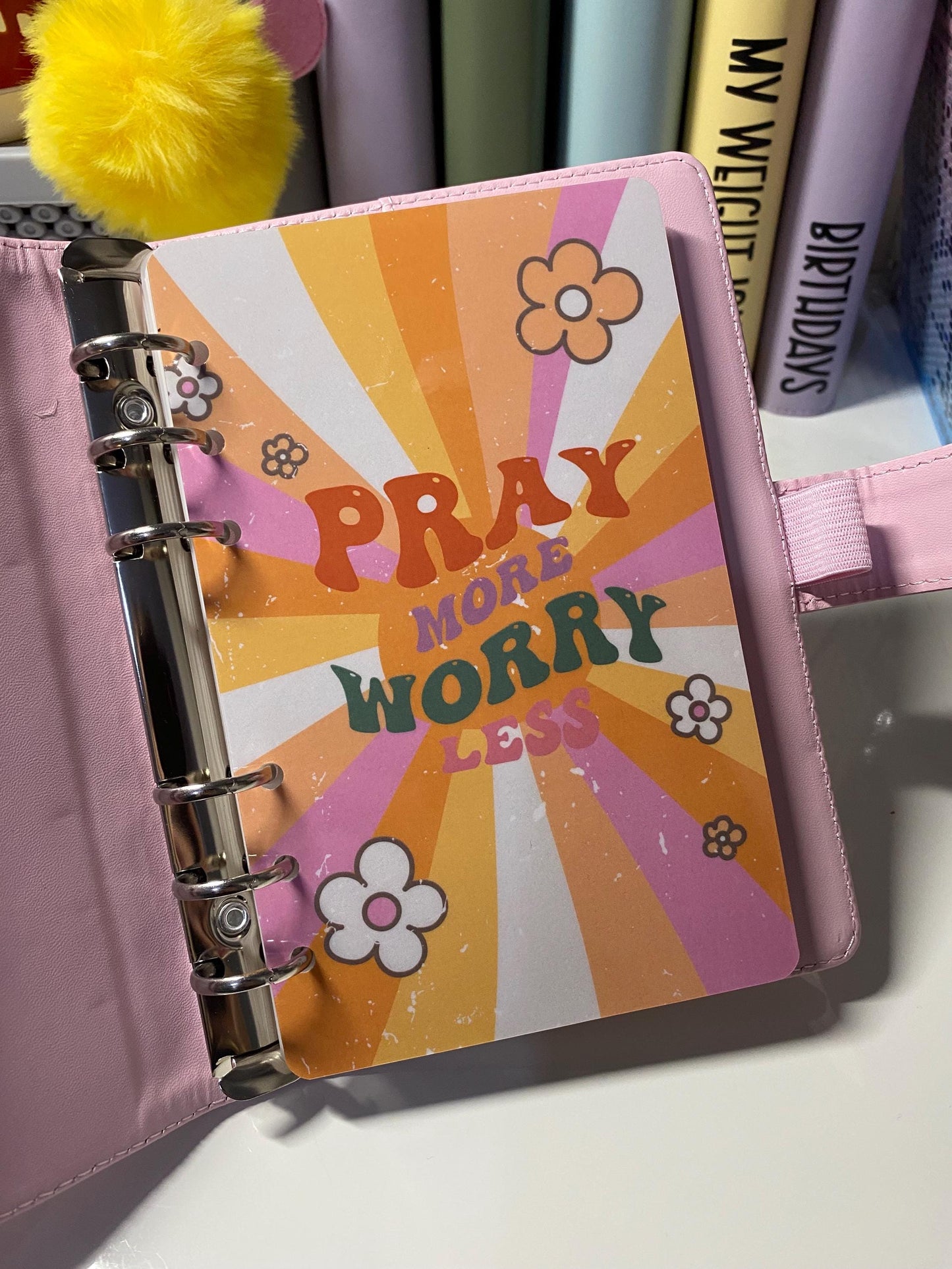 Pray more, worry less! A6 Binder Dashboard, Cash Stuffing, Budgeting, Save Money, Budget, Monthly, Weekly, Savings, Reset