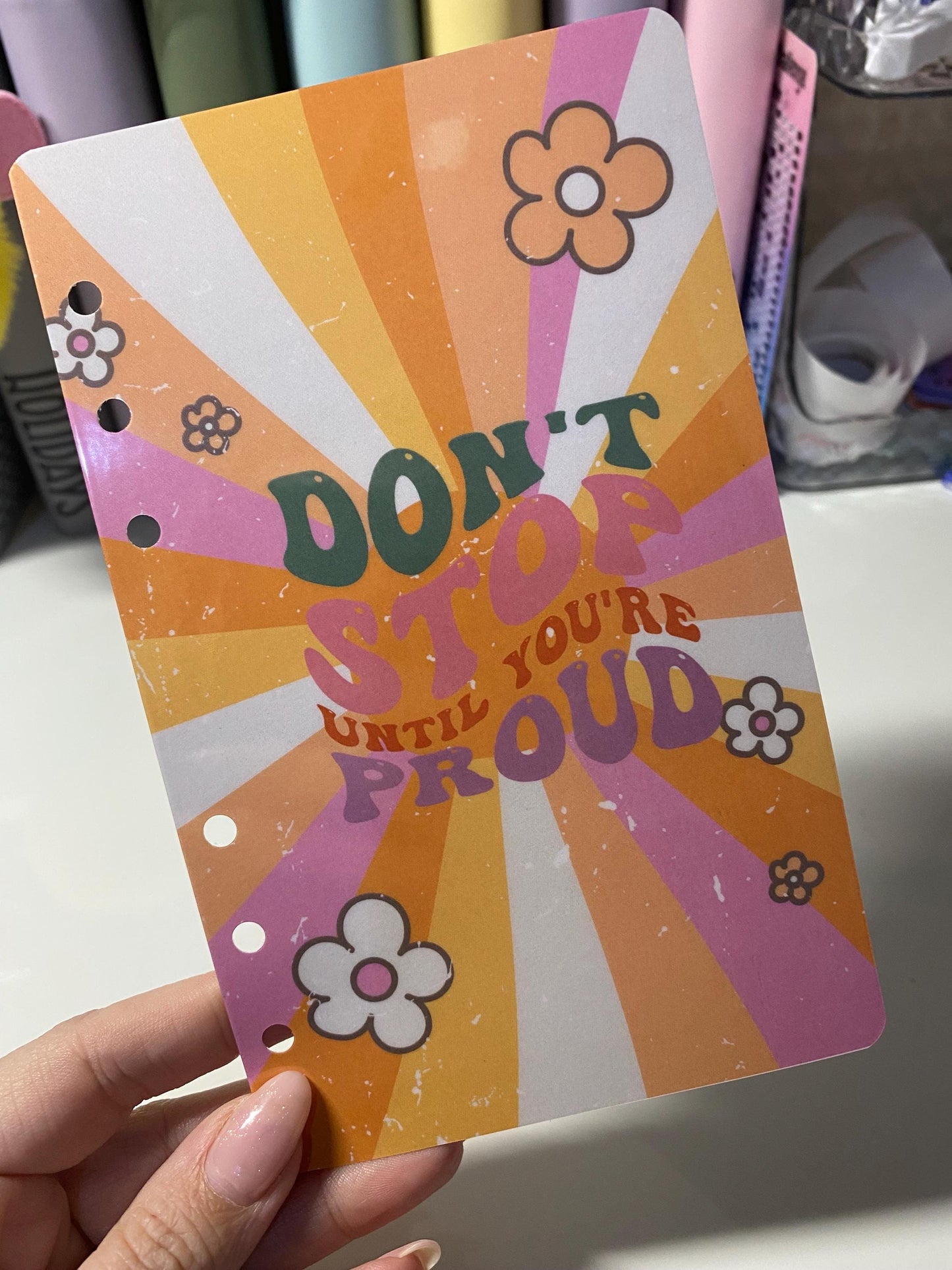 Don’t stop until your proud! A6 Binder Dashboard, Cash Stuffing, Budgeting, Save Money, Budget, Monthly, Weekly, Savings, Reset
