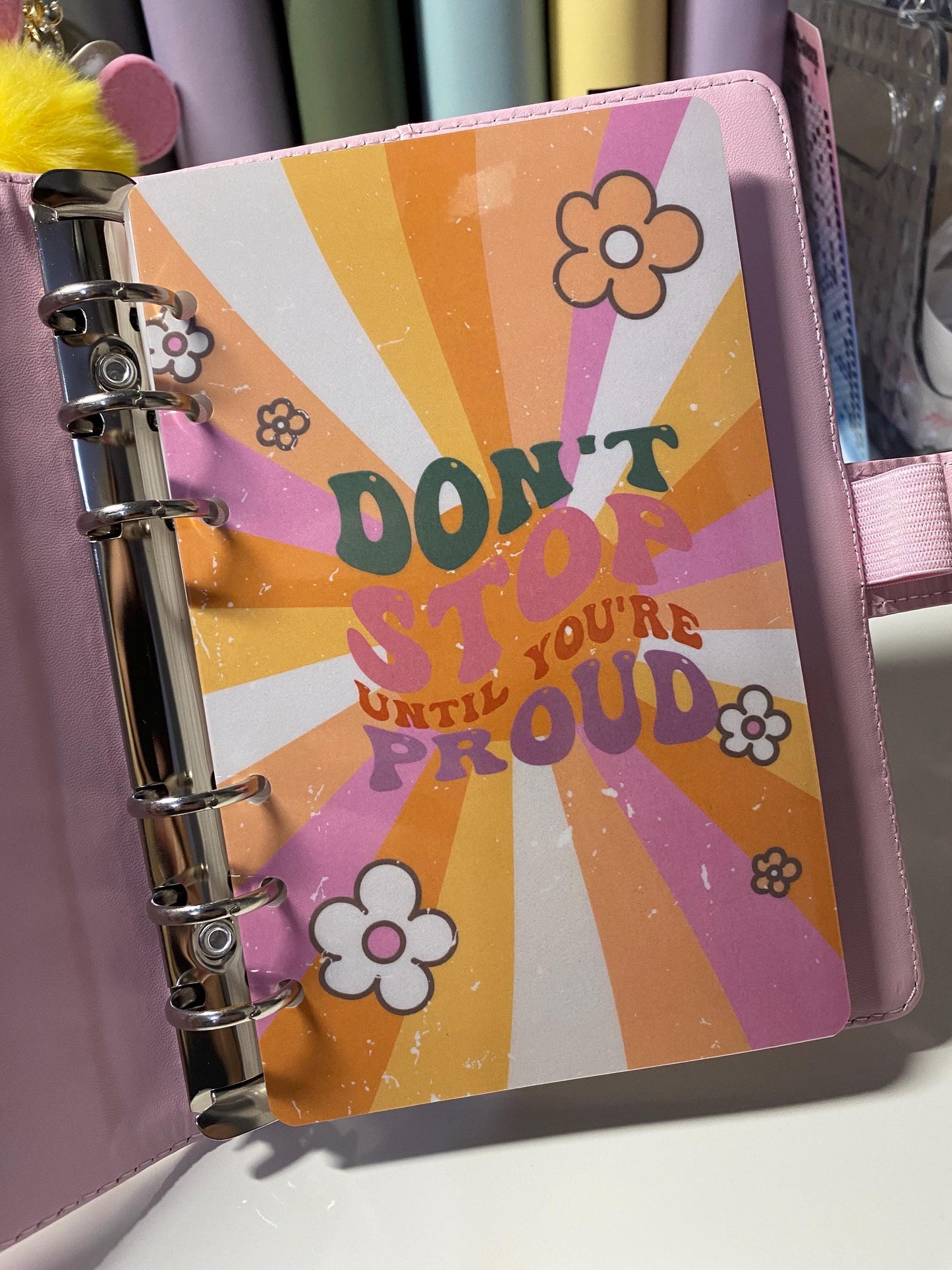 Don’t stop until your proud! A6 Binder Dashboard, Cash Stuffing, Budgeting, Save Money, Budget, Monthly, Weekly, Savings, Reset