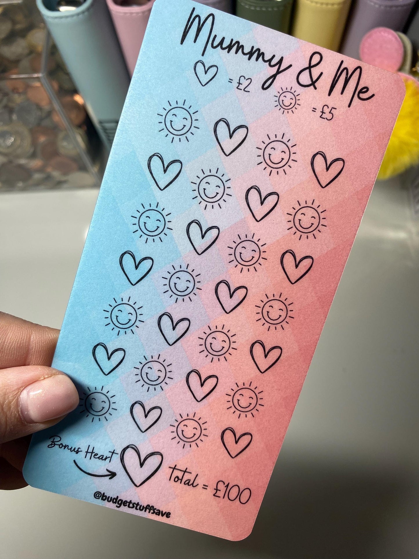 Mummy and me Savings Tracker and wallet, cash Stuffing, Budgeting, A6 binder, Save money, Envelope method, Budget, Challenge