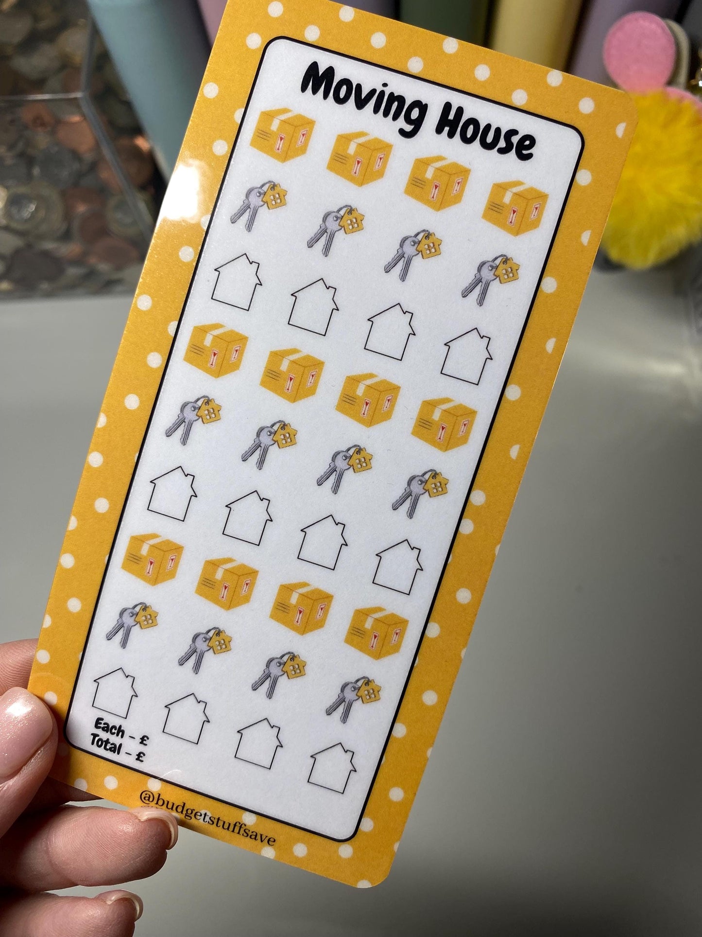 Moving House Savings Tracker, cash Stuffing, Budgeting, A6 binder, Save money, Envelope method, Budget, Challenge