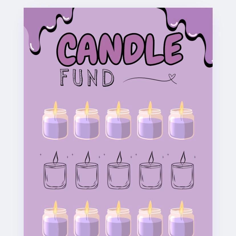 Candle Fund, Saver, Cash Stuffing, Budget Binder Trackers, Save Money, Cash Envelopes, Budgeting, Money Saver, Presents, Gifts