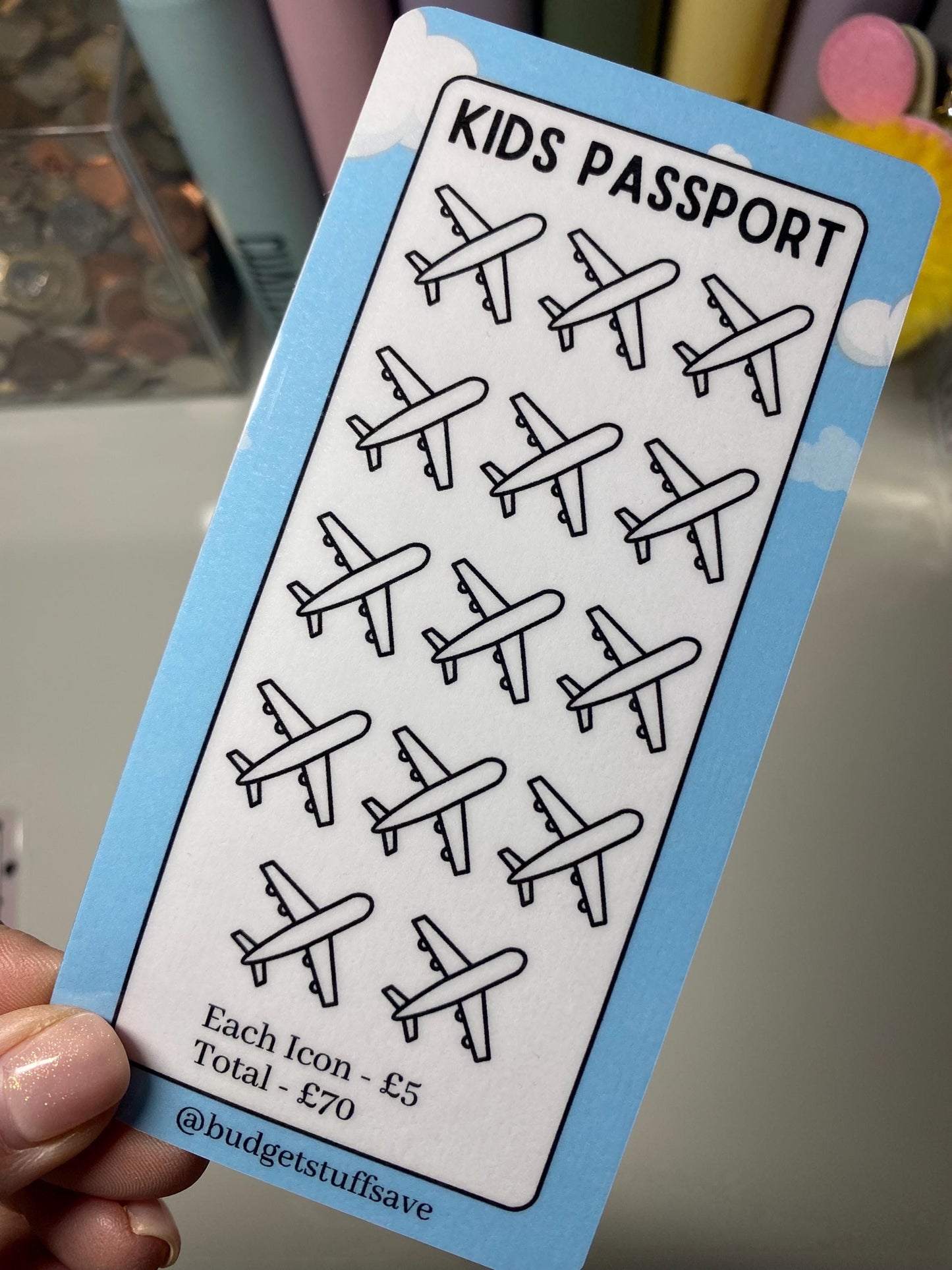 Passport Adult/Kids Savings Tracker, Cash Stuffing, Budgeting Adult and Children’s option
