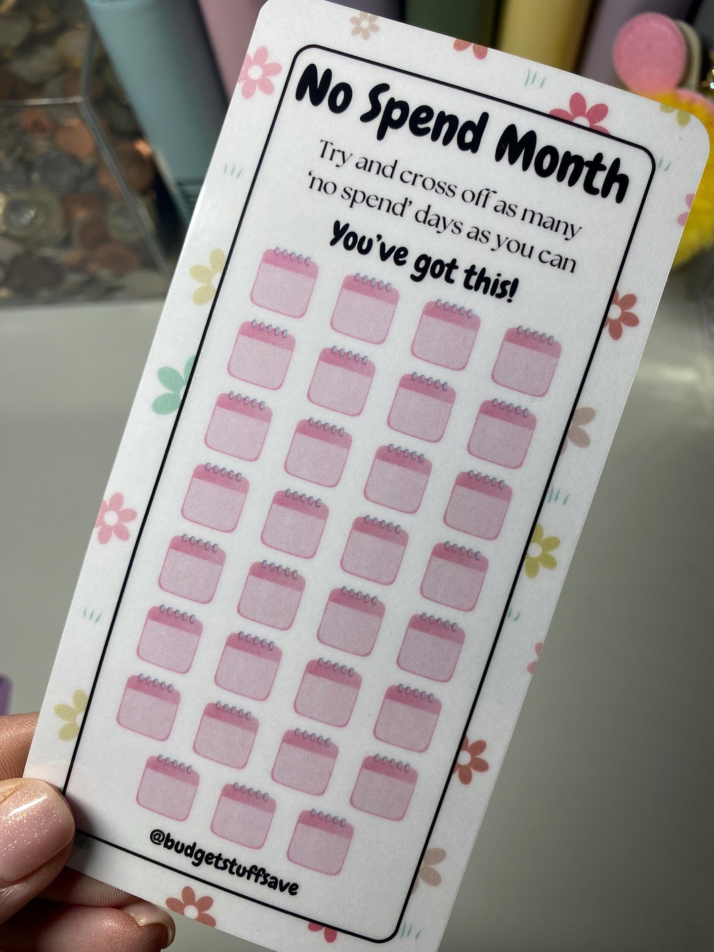 No Spend Month Savings Tracker, cash Stuffing, Budgeting, A6 binder, Save money, Envelope method, Budget, Challenge