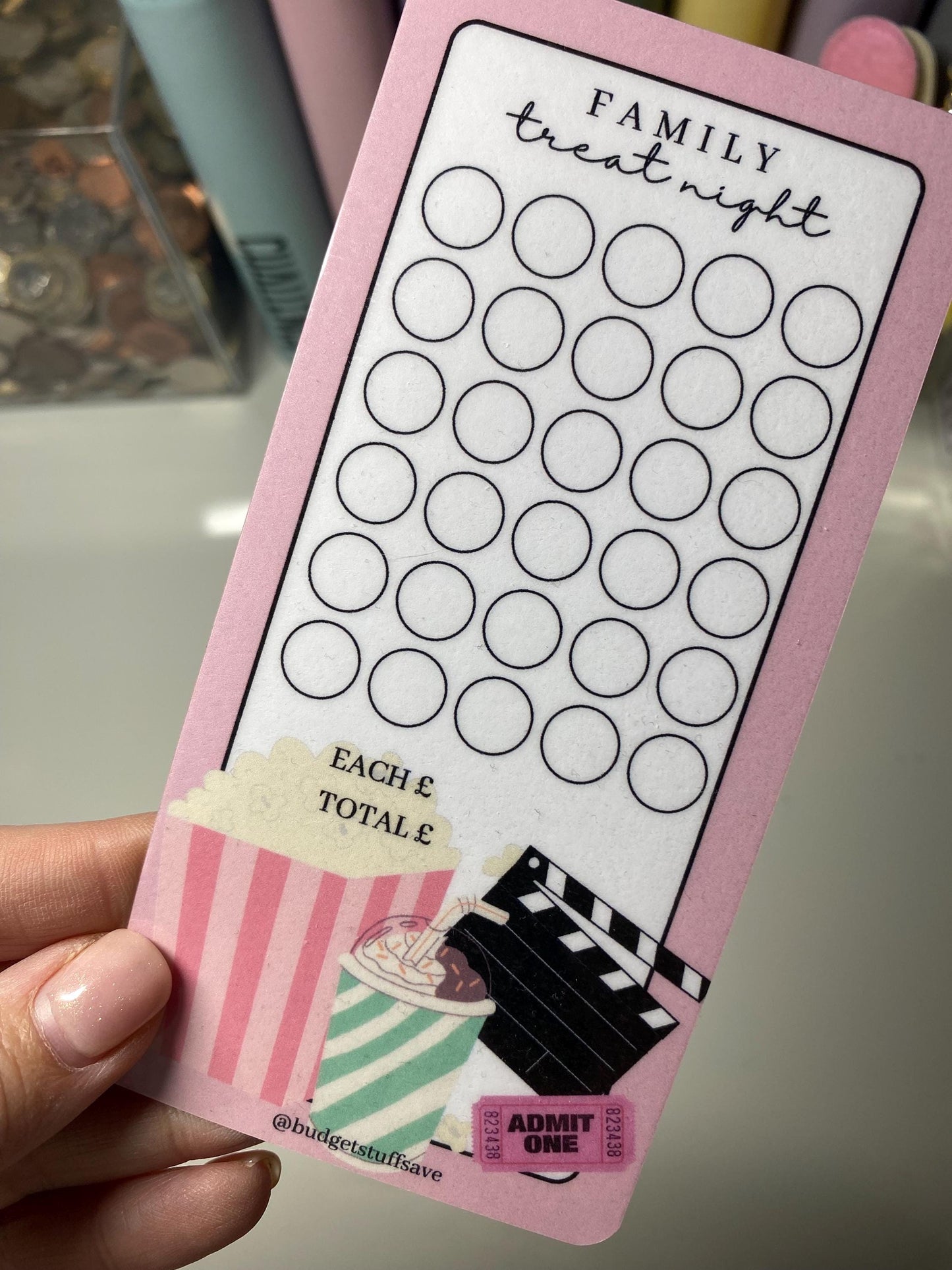 A6 treat night Vellum Wallets/zip wallet and trackers for Cash Stuffing, Budgeting, Wallets, Save, Cash, Organise