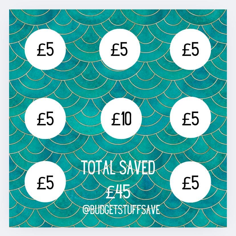 Mermaid Mini Tracker, Cash Stuffing, Budgeting, Budget Binder, Tracker, Save, Money, Challenge
