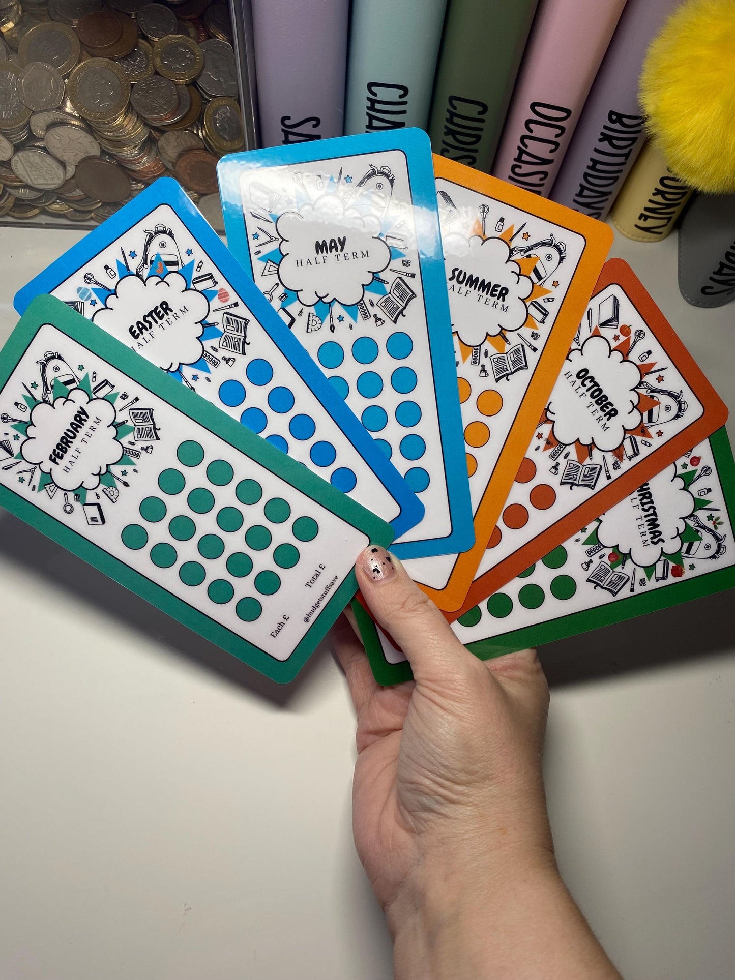 Teen School Holidays Savings Tracker Bundle, Cash Stuffing, Budgeting, Incremental savings, Financial planning, Milestone tracker