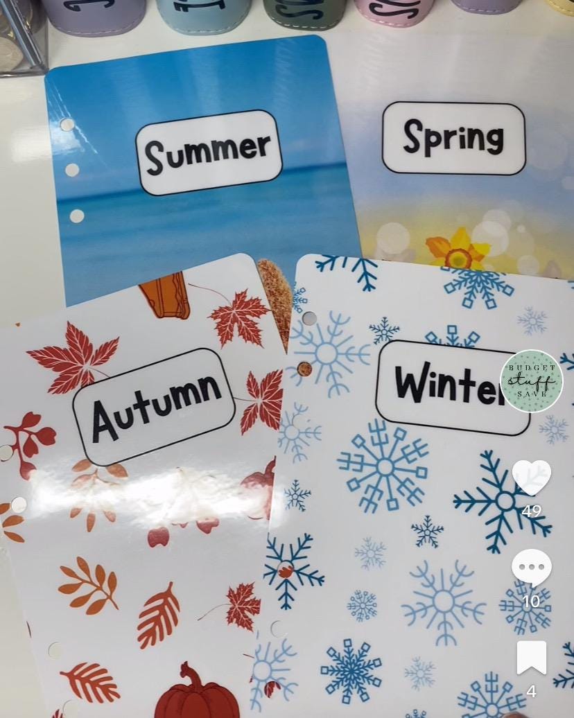 A6 ‘4 Seasons’ Dashboards (Set of 4)