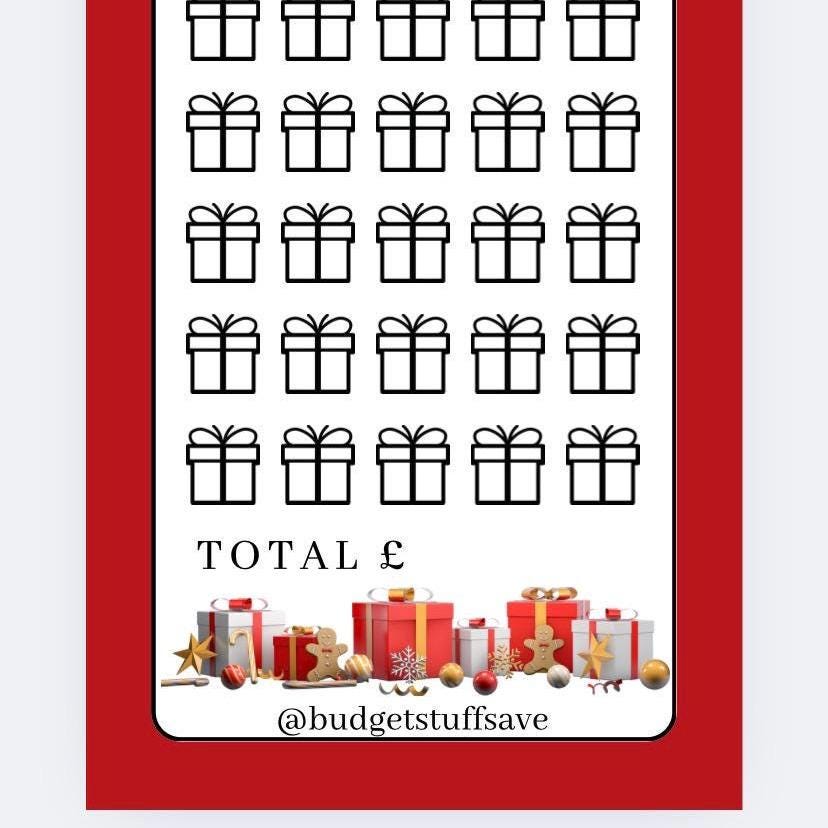 Personalised Red Presents Christmas Trackers