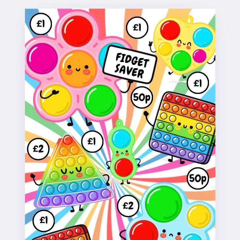 Fidget Toys Challenge Savings Tracker and wallet, cash Stuffing, Budgeting, A6 binder, Save money, Envelope method, Budget, Challenge, Kids