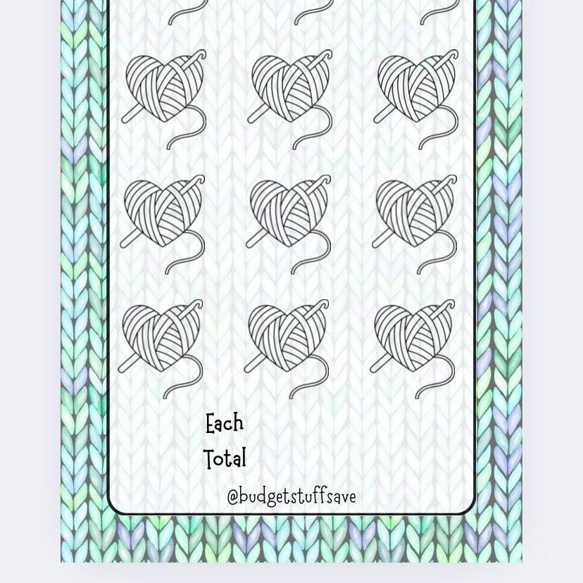 Crochet Savings Tracker and wallet, cash Stuffing, Budgeting, A6 binder, Save money, Envelope method, Budget, Challenge