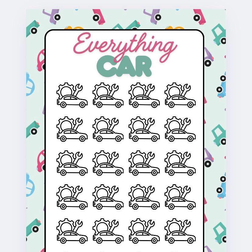 Everything Car Savings Tracker and wallet, cash Stuffing, Budgeting, A6 binder, Save money, Envelope method, Budget, Challenge