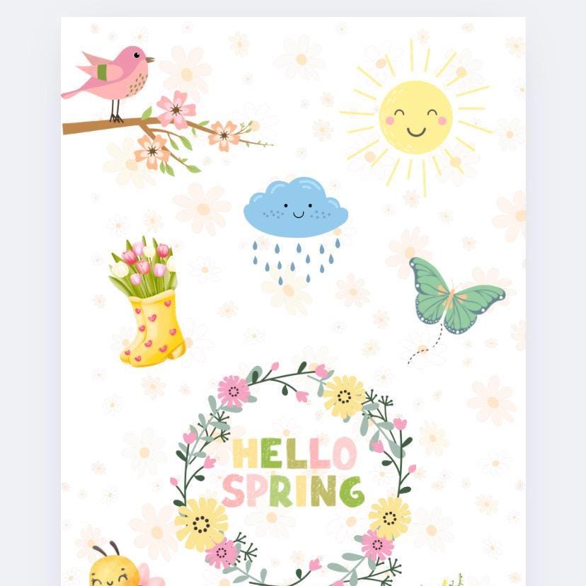 Hello Spring Savings Tracker, Cash Stuffing, Budget Binder Trackers, Save Money, Cash Envelopes, Budgeting, Money Saver, Presents, Gifts