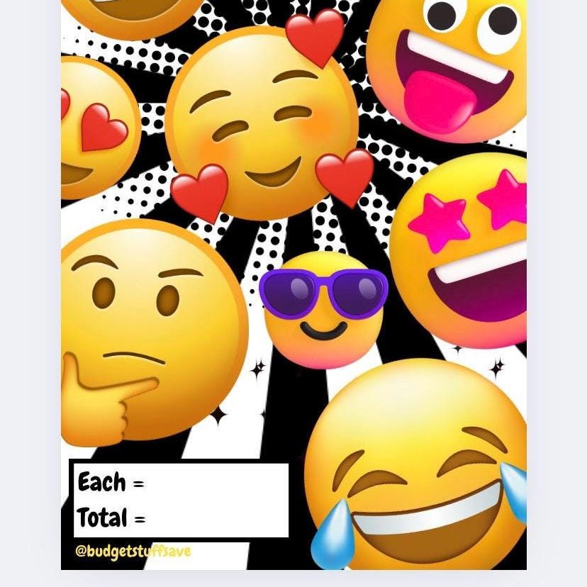 Funny Faces Challenge Savings Tracker and wallet, cash Stuffing, Budgeting, A6 binder, Save money, Envelope method, Budget, Challenge, Kids