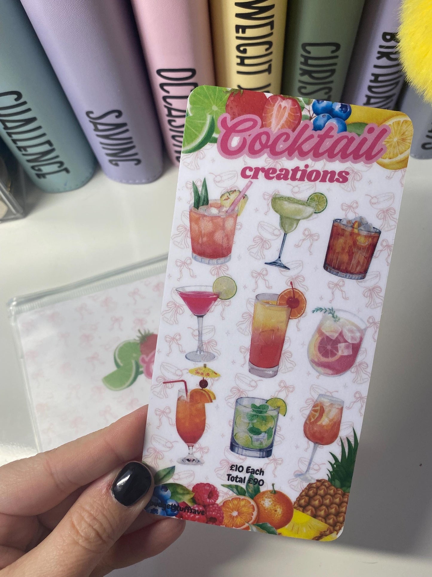 Cocktail Making Savings Tracker and wallet, cash Stuffing, Budgeting, A6 binder, Save money, Envelope method, Budget, Challenge