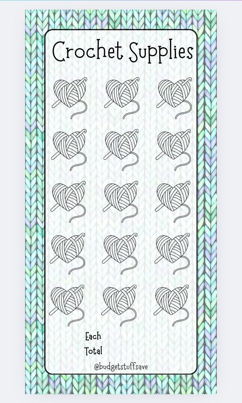 Crochet Savings Tracker and wallet, cash Stuffing, Budgeting, A6 binder, Save money, Envelope method, Budget, Challenge