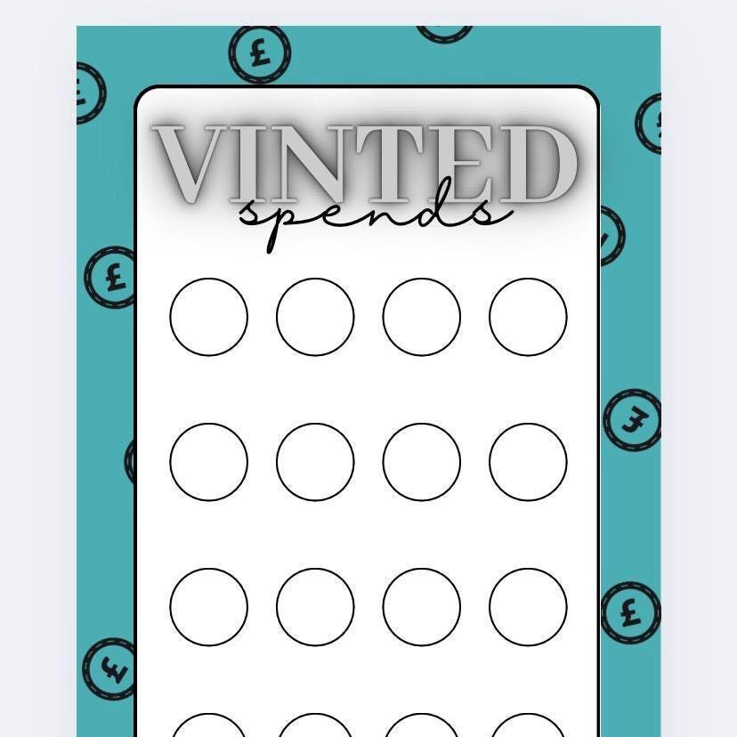 Vinted Spends Savings Tracker, cash Stuffing, Budgeting, A6 binder, Save money, Envelope method, Budget, Challenge