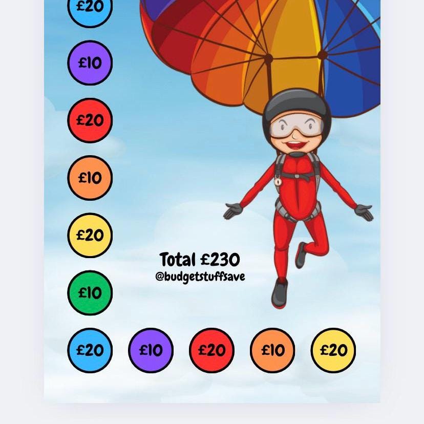 Parachute Jump Tracker, Budget Binder Trackers, Save Money, Cash Envelopes, Budgeting, Money Saver, Presents, Gifts