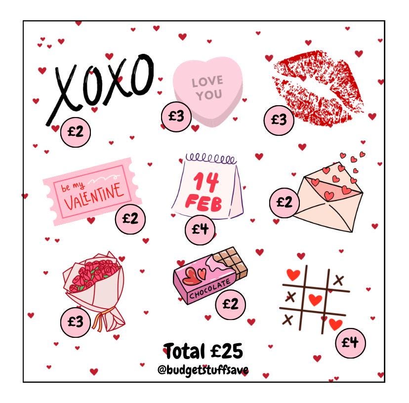 Valentines Mini Tracker, Cash Stuffing, Budgeting, Budget Binder, Tracker, Save, Money, Challenge