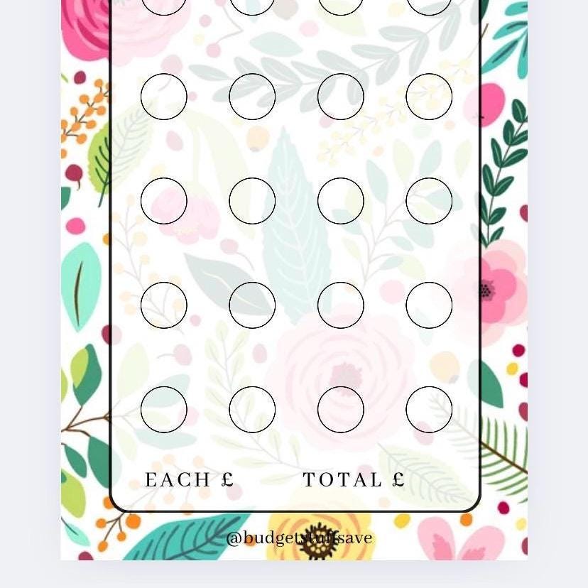 Floral Pounds for lbs tracker, Cash Stuffing, Budget Binder Trackers, Save Money, Cash Envelopes, Budgeting, Money Saver, Presents, Gifts