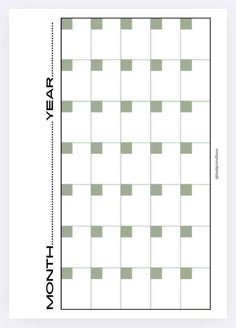 A5 Blank Month laminated Dashboard (Matches our A5 Budget Planner)